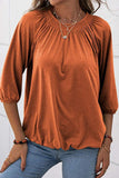 Casual Solid Solid Color O Neck Tops(9 Colors)