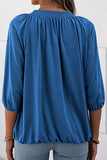 Casual Solid Solid Color O Neck Tops(9 Colors)