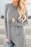 Casual Street Solid Color O Neck Long Sleeve Tops(7 Colors)