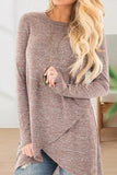 Casual Street Solid Color O Neck Long Sleeve Tops(7 Colors)