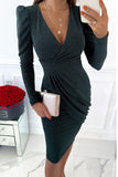 Elegant College Zipper V Neck A Line Dresses(5 Colors)