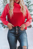 Street Color Block Contrast Turtleneck Sweaters(4 Colors)