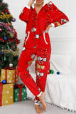 Casual Living Print Printing Hooded Collar Loose Jumpsuits