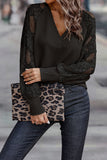 Casual Solid Lace V Neck Tops(4 Colors)