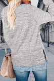 Casual Solid Contrast O Neck Tops