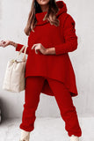 Casual Solid Solid Color Hooded Collar Long Sleeve Two Pieces