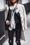 Casual Solid Solid Color Mandarin Collar Outerwear