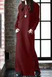Casual Solid Solid Color Turtleneck Wrapped Skirt Dresses