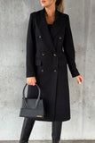Elegant Solid Buttons Turndown Collar Outerwear