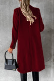 Elegant Solid Buttons Turndown Collar Outerwear