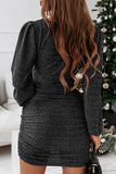 Sweet Elegant Solid Color V Neck One Step Skirt Dresses(3 Colors)