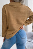 Casual Simplicity Solid Solid Color Turndown Collar Tops(3 Colors)