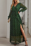 Elegant Formal Solid With Belt V Neck A Line Dresses(5 Colors)