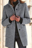 Casual Solid Mandarin Collar Outerwear(6 Colors)