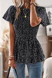 Casual Sweet Print Patchwork O Neck Tops(5 Colors)