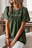 Casual Simplicity Solid O Neck Shirts(4 Colors)