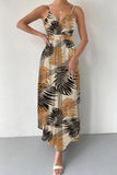 Elegant Floral Draw String V Neck Sling Dress Dresses(6 Colors)