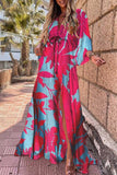College Vacation Print Frenulum Beach Dress Dresses(6 Colors)