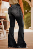 Casual Street Solid Ripped Make Old High Waist Denim Jeans(3 Colors)