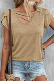 Casual Simplicity Solid V Neck T-Shirts(9 Colors)