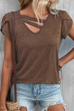 Casual Simplicity Solid V Neck T-Shirts(9 Colors)