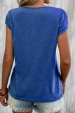 Casual Simplicity Solid V Neck T-Shirts(9 Colors)