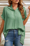 Casual Simplicity Striped Solid Patchwork V Neck Tops