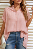 Casual Simplicity Striped Solid Patchwork V Neck Tops