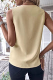 Casual Simplicity Solid Patchwork V Neck Tops