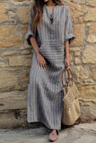 Casual College Striped Patchwork V Neck One Step Skirt Dresses(3 Colors)