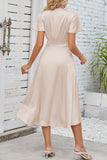 Celebrities Elegant Solid Fold With Bow V Neck A Line Dresses(9 Colors)