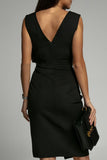 Celebrities Elegant Solid Slit Fold V Neck Evening Dress Dresses(4 Colors)