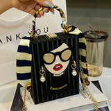Casual Print Patchwork Chains Bags(5 Colors)