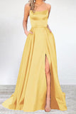 Sexy Formal Solid High Opening U Neck Evening Dress Dresses(16 Colors)