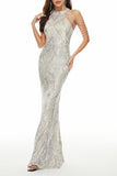 Elegant Formal Solid Patchwork Evening Dress Dresses(6 Colors)