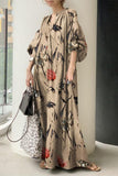 Casual College Print Patchwork V Neck Printed Dress Dresses