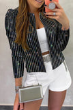 Casual Patchwork Sequins Cardigan Outerwear