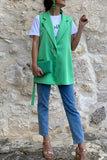 Street British Style Solid Buttons Turn-back Collar Tops