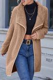 Casual Solid Patchwork Turndown Collar Outerwear