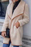 Casual Solid Patchwork Turndown Collar Outerwear
