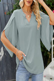 Sweet Elegant Solid Stringy Selvedge V Neck Tops