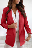 Elegant Solid Turn-back Collar Outerwear