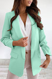 Elegant Solid Turn-back Collar Outerwear