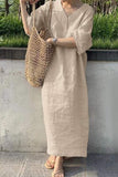 Casual Solid V Neck One Step Skirt Dresses(4 Colors)