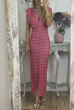 Casual Geometric Printing V Neck Sleeveless Dress Dresses