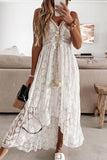 Elegant Solid Lace V Neck A Line Dresses