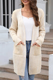 Casual Daily Solid Pocket Cardigan Collar Tops(3 Colors)