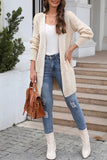 Casual Daily Solid Pocket Cardigan Collar Tops(3 Colors)