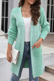 Casual Daily Solid Pocket Cardigan Collar Tops(3 Colors)