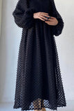 Elegant Solid Patchwork O Neck A Line Dresses